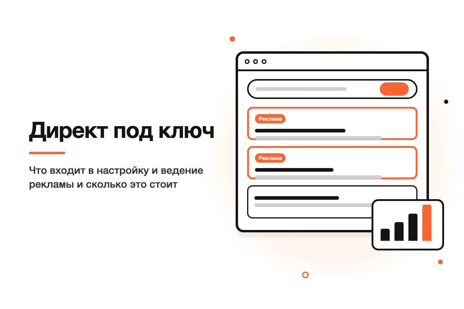 Контекстная реклама под ключ: что входит в настройку и ведение Яндекс Директа и сколько стоит